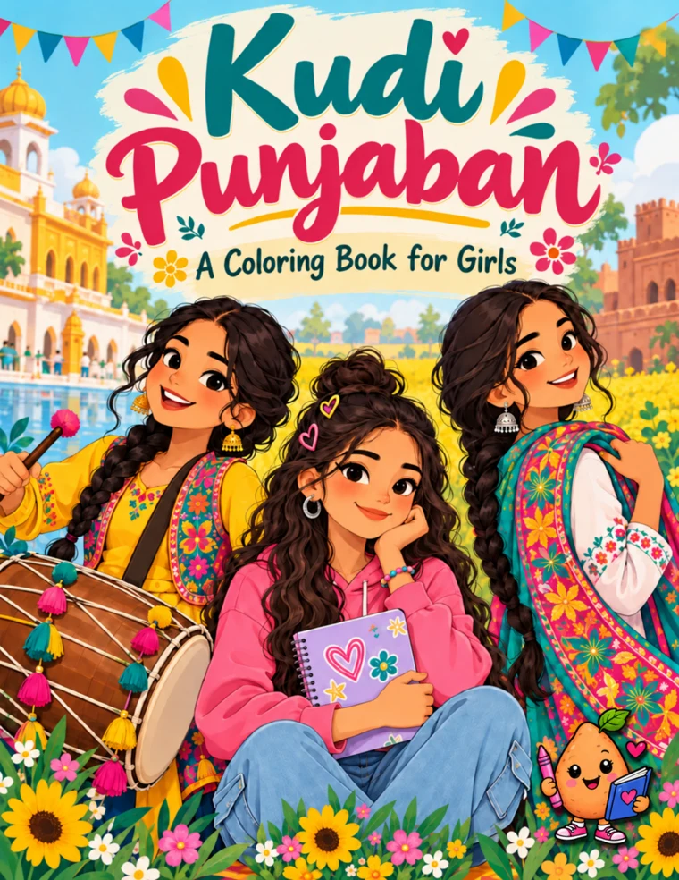 Kudi Punjaban: A Coloring Book for Girls cover